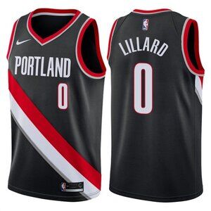 Mens Damian Lillard Black Jersey
